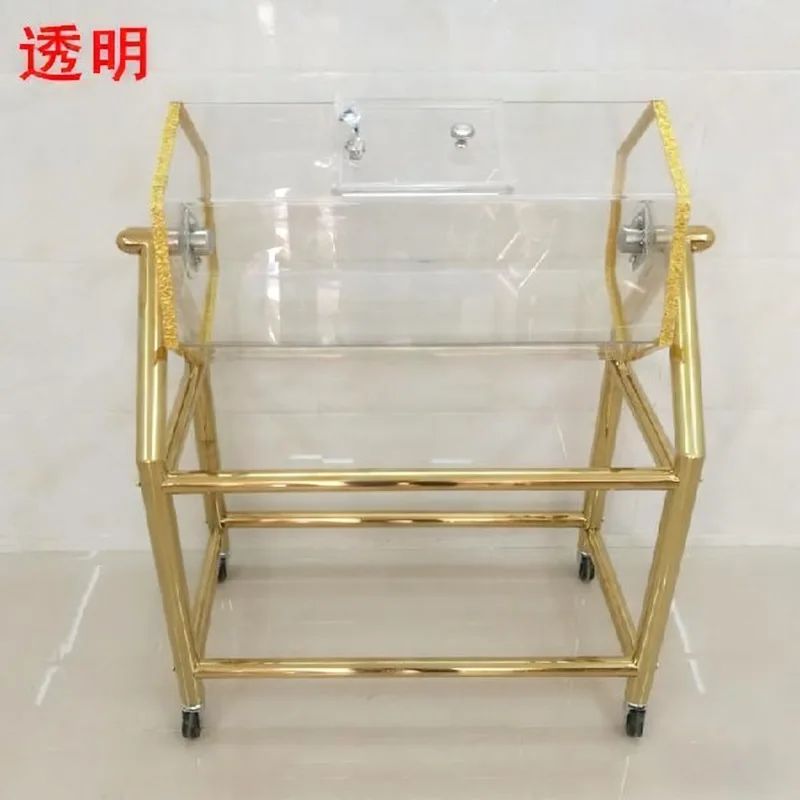 acrylic program activity lottery box, transparent tea black and red lottery box, hand-cranked box, roller lottery box.