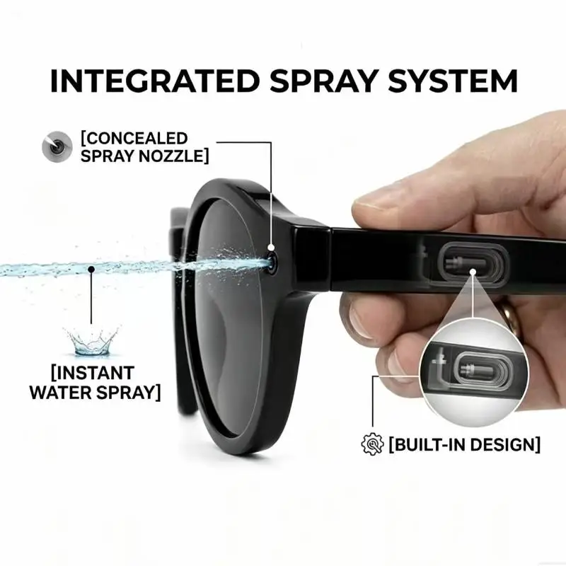Adjustable Air Pressure Eye Massage Glasses With UV Protection And Soothing Effect Perfect For Travel Driving Office Rest