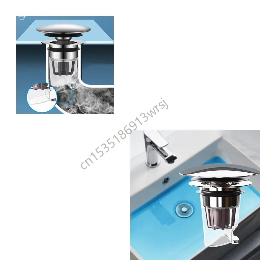 

G5GB Copper Drain Filter Bounce Cores Sink Drain Plug Sink Drain Basket Easy Use