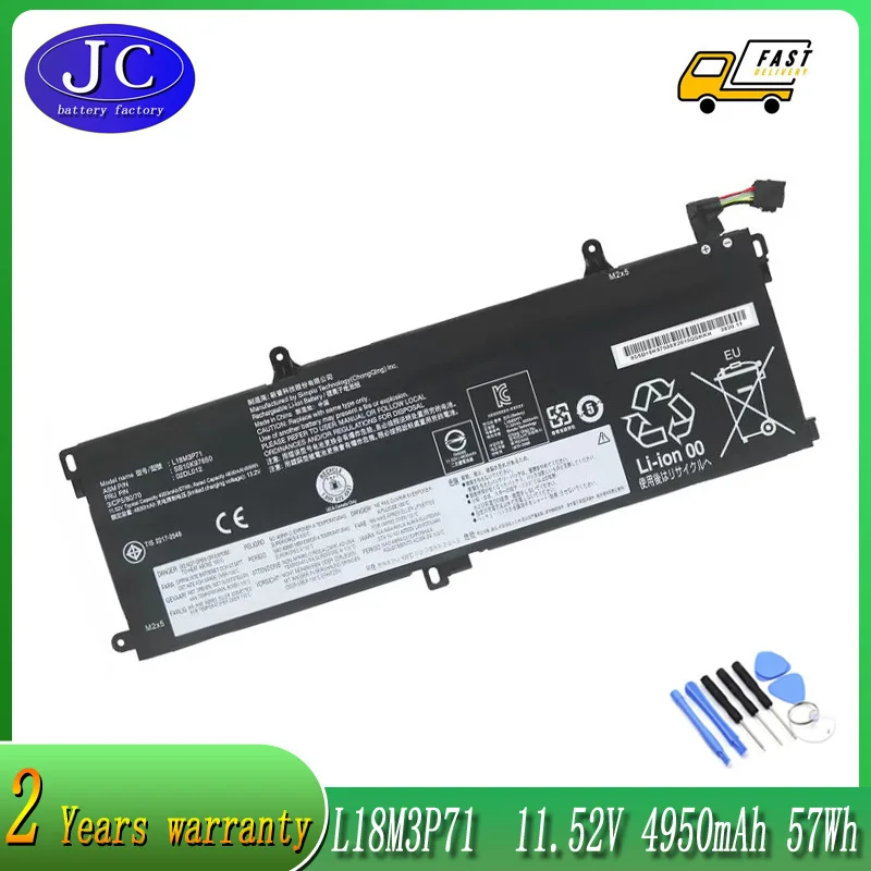 

JCLJF new L18M3P71 Laptop Battery For Lenovo ThinkPad T590 P53S ThinkPad T15 P15s Gen 1 2 L18L3P71 L18S3P71 L20D3P71 TP00104C