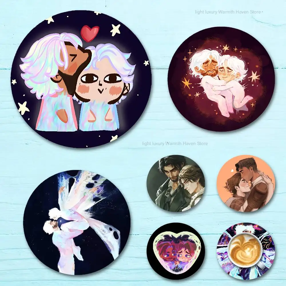 

J-Jayvik Cute wooden anti-slip coasters suitable for home office and theme party decoration