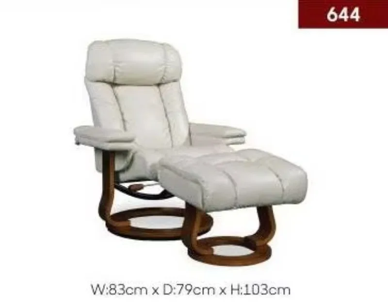 Living room modern leather fabric wooden frame recliner sofa