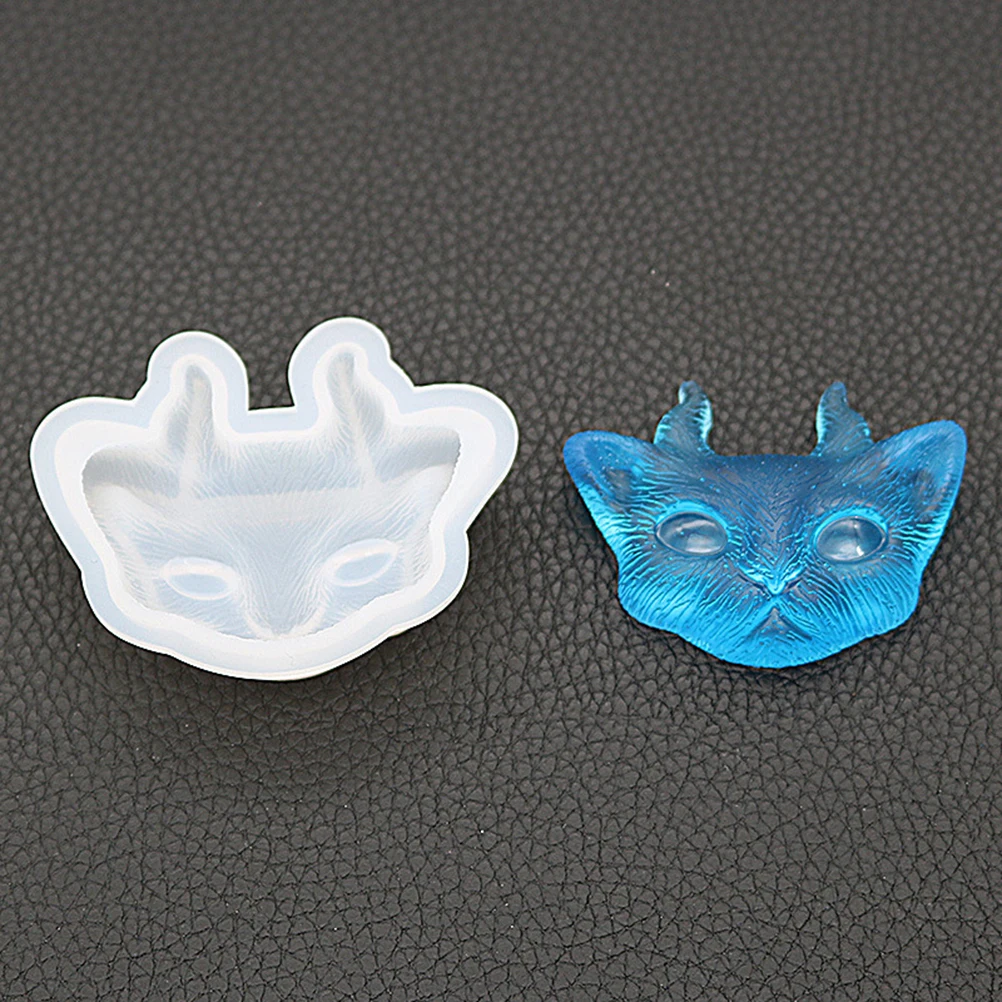 

6pcs Mold Jewelry Making Mold Epoxy Resin DIY Crafts Cat Head Pendant Molds Epoxy Jewelry Molds Reusable Flexible