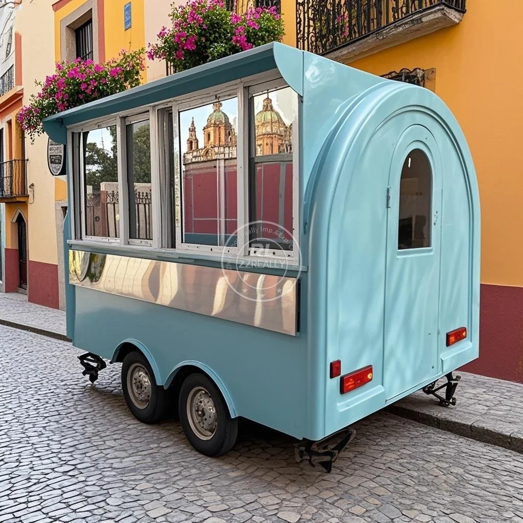 

Customized Size Food Truck Mobile Kitchen Ice Cream Truck Coffee Cart Food Van Concession Catering Trailers For Sale