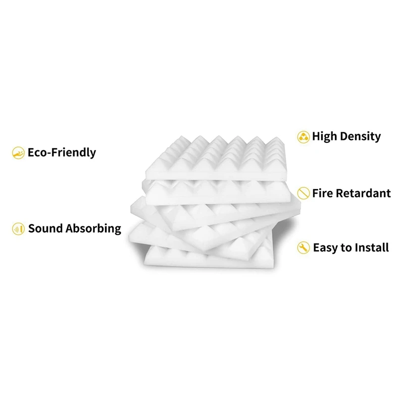 RISE-24X Painéis Acústicos, Espuma Acústica Para Estúdio De Gravação/Sala Ao Vivo Painéis De Parede Insonorizados, Painéis De Espuma À Prova De Som