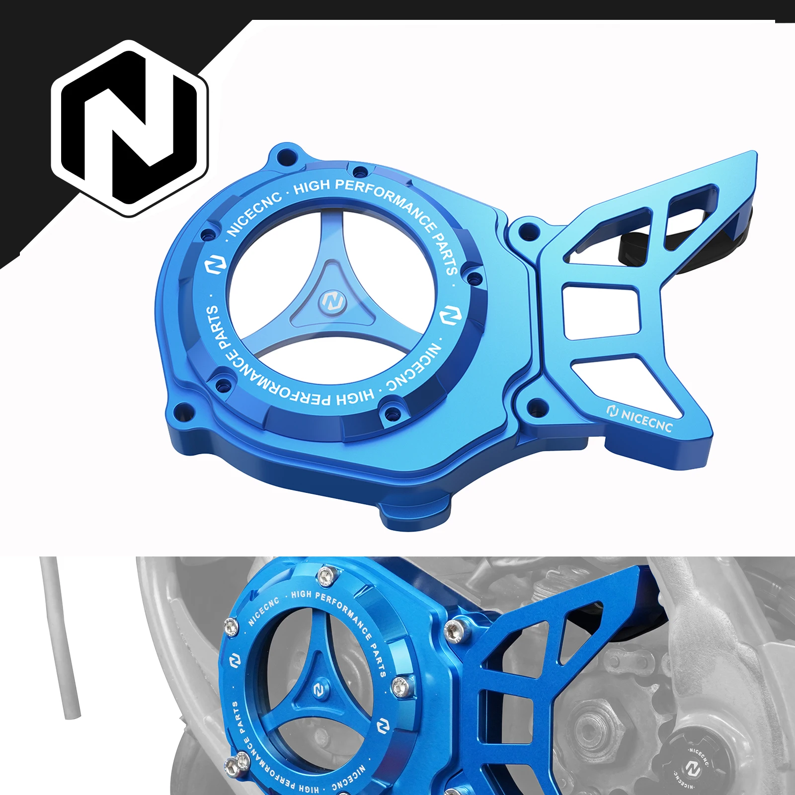 

NICECNC For YAMAHA YZ85 2002-2023 Sprocket Cover Motor Cover Kit YZ65 2018-2023 YZ80 1993-2001 YZ 85 80 6061-T6 Billet Aluminum