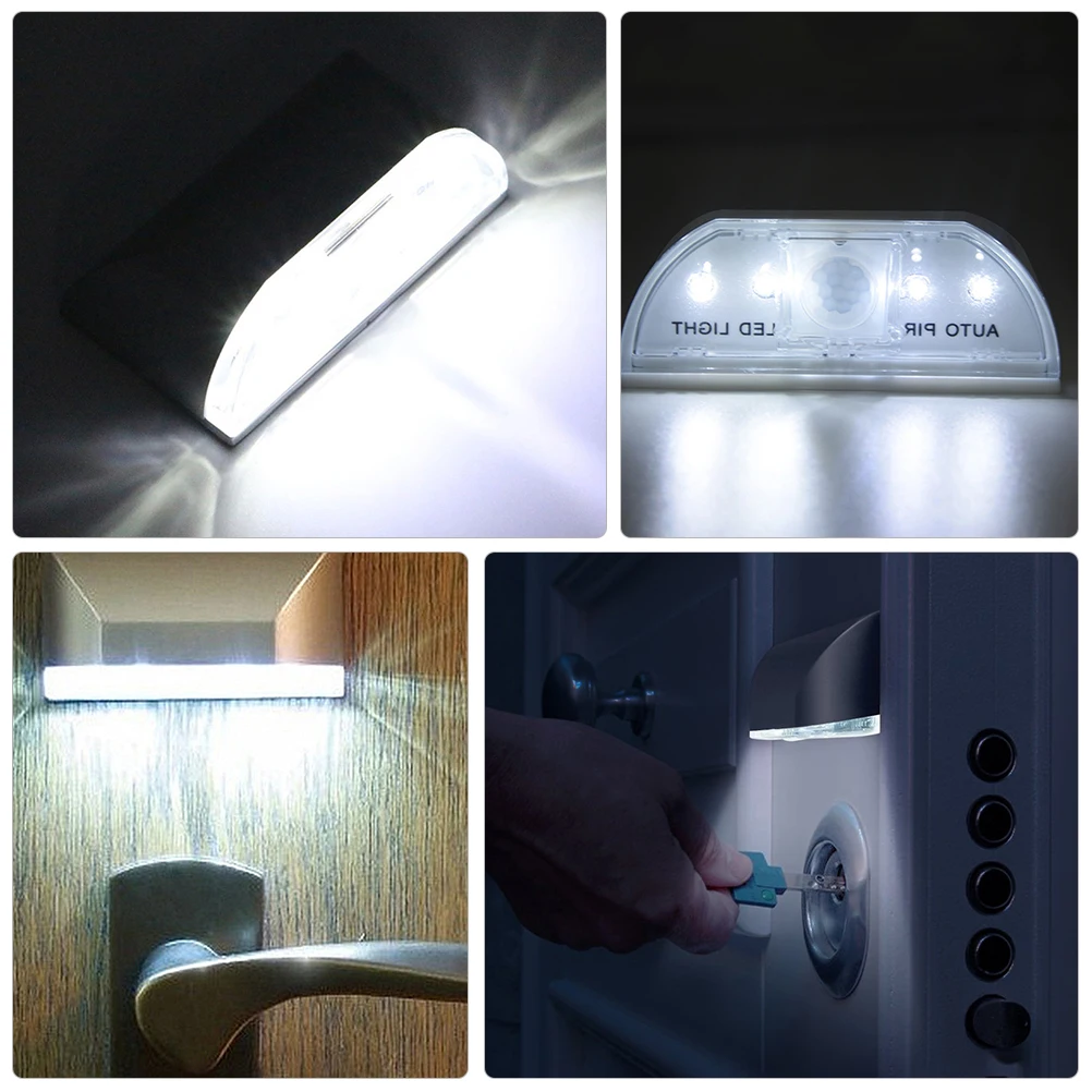 

Door Lock Light with Auto Pir Keyhole Sensor LED Illumination When Motion Detected Off When No One Present Night Safety Lamp