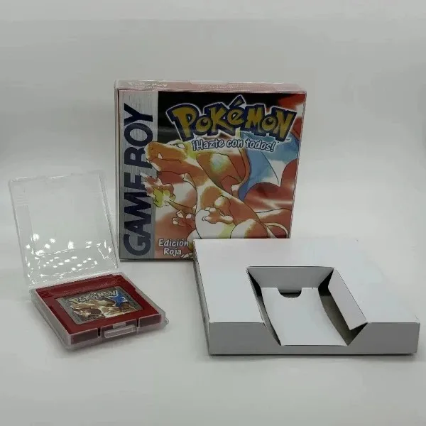 Pokemon Serie Amarilla Azul Cristal Oro Verde Roja Plata Esp Versie Gbc Game In Box Voor 16 Bit Video Game Cartridge Geen Handleiding