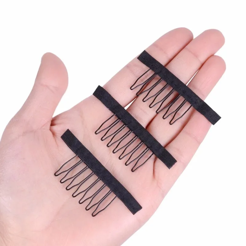 Stainless Steel Wig Combs For Wig Caps 10Pcs/Lot Wig Clips For Hair Extensions Best Clips For Wigs 7 Theeth