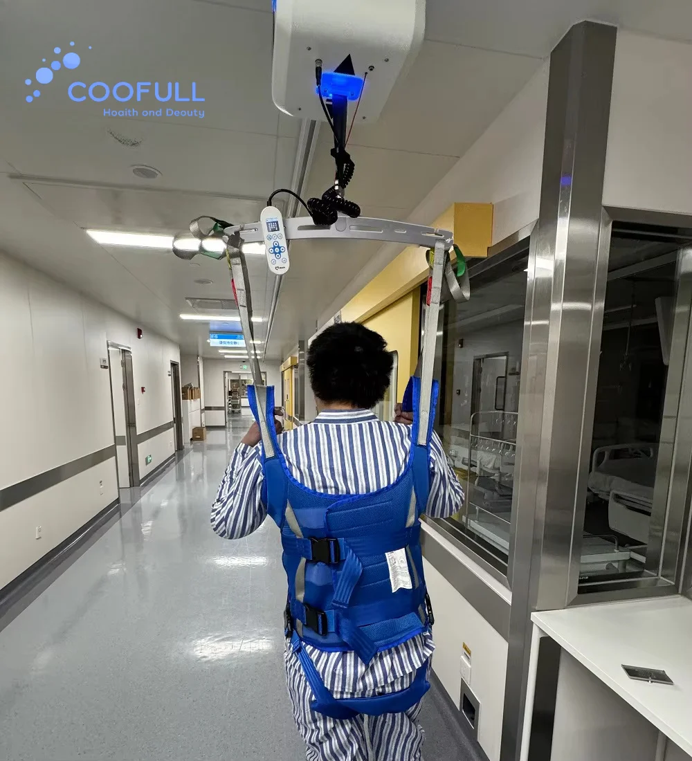 Coolfull Hospital-Grade Ceiling Track Patient Lift Modular Fast-Fit Design for Easy Installation Portable Metal Construction