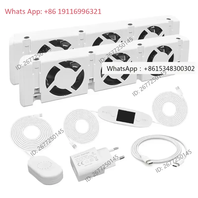 5V USB C Charging Convector Double Auto Heat Optimizing Booster Fan Radiator Ventilator Fan Duo Set