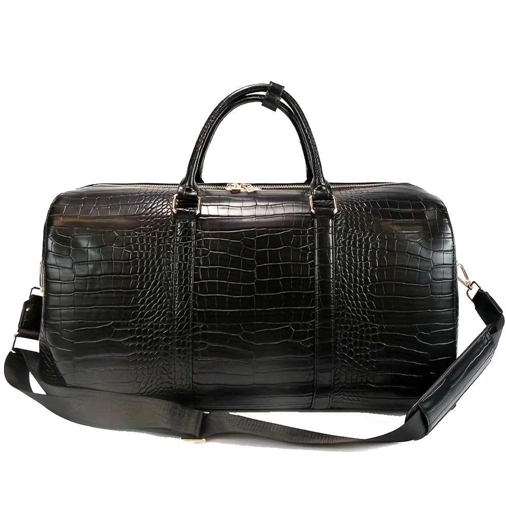 

GORFIA Fashion large capacity PU leather travel convenient carry on clothing tote bag Leisure business travel bag