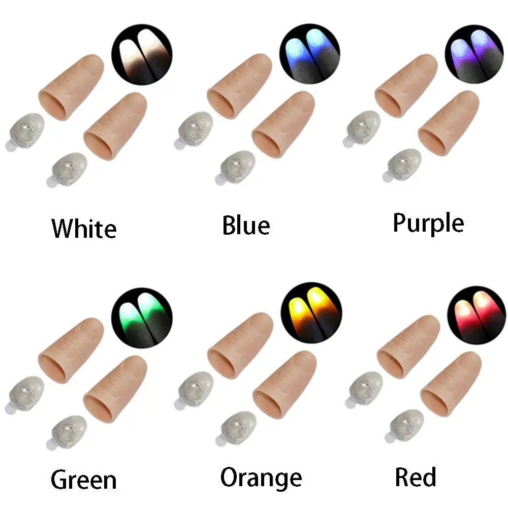 1 Pc Decor Gifts Glow LED Inductielicht Knipperende vingers Vingerlicht Lichtgevende duimen