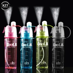 Newest 400/600Ml 4 Color Solid Plastic Spray Cool Summer Cycling Sport Water Bottle Portable Climbing Outdoor Bike Shaker Bottle