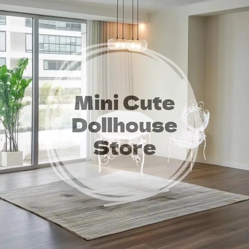 

Mini Pretend Play Toy for Children, 3Pcs 1/12 Dollhouse Miniature Iron Octagonal Table & Chair Set