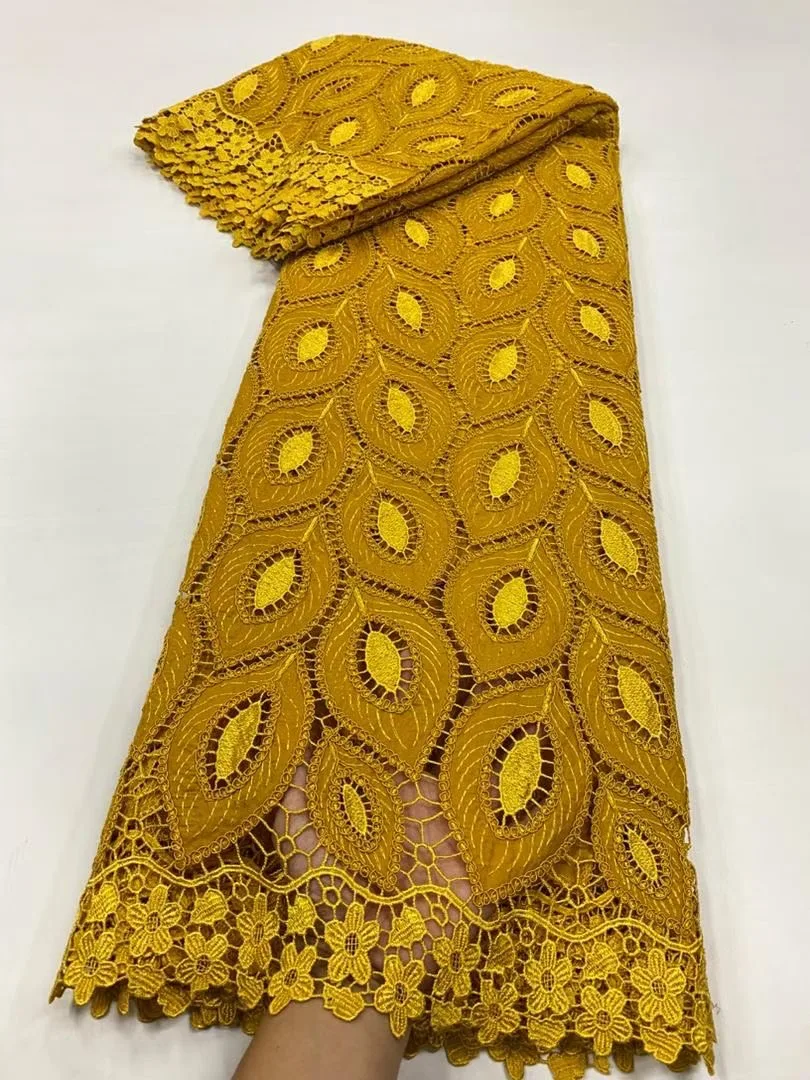 

2025 африканская нигерийская хлопковая вышивка с блестками, высококачественная кружевная ткань, тюль для свадебного платья, шифон, 5 ярдов, JL512