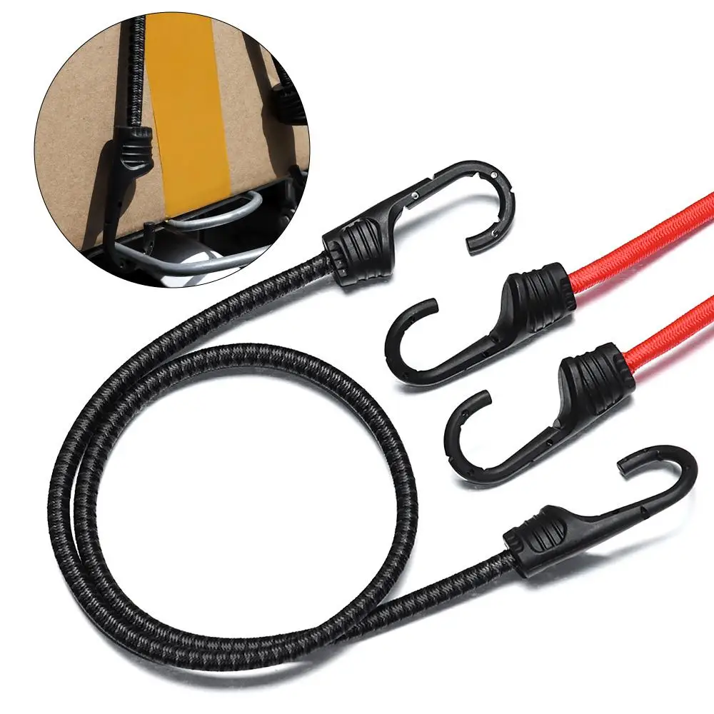 2pcs Bungie Elastic Rope Bungee Cords Wires With Zinc Hooks Cables Straps Heavy Duty Car Luggage Tent Shock Stretch Rope Tie