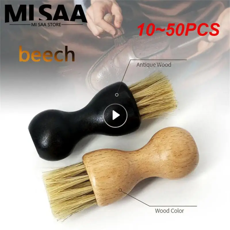 10~50PCS Beech Cleaning Gourd Brush Strong Flexibility Household Cleaning Appliances Wood Color Waxing Brush Easy To Use