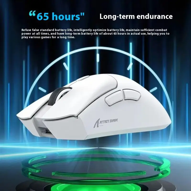 Attack Shark R1 Wireless Gamin Mouse,bt5.2/2.4ghz/wired Computer Mouse, Paw3311 18k Dpi Optical Sensor, Programmable Buttons