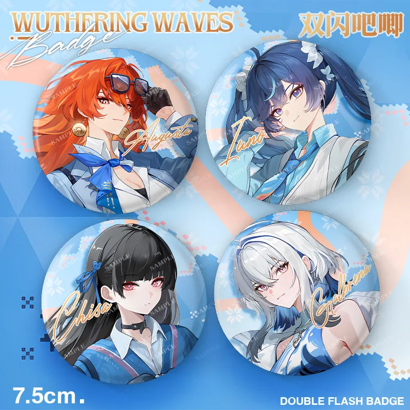 Wuthering Waves Lawson Ver. Chisa Acrylic Stand Iuno Standing Plate GALBRENA Acrylic Pendant AUGUSTA Pins Collectible Toys