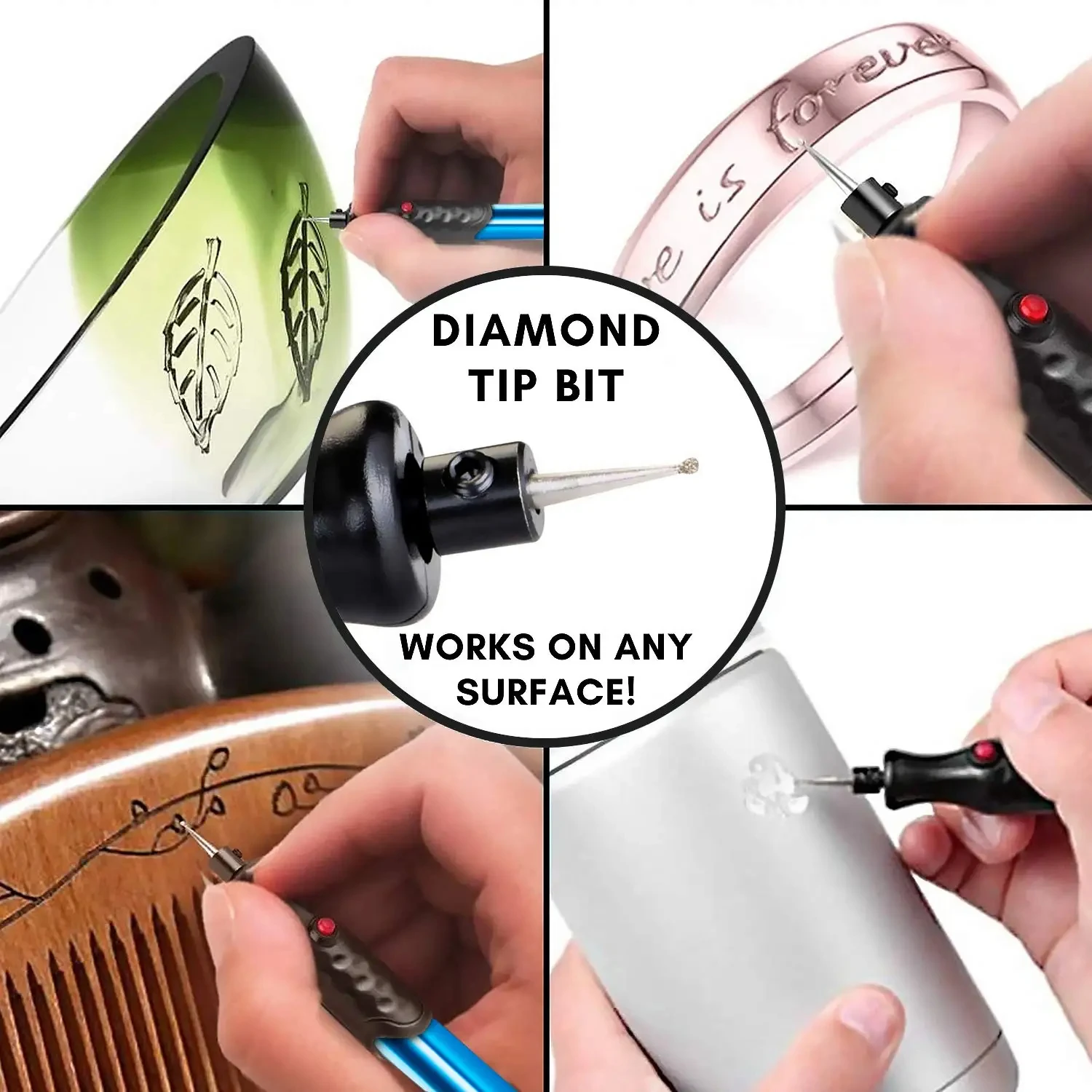 DIY Pen Electric Micro Engraver Pen Carve Engraving Tool Cordless Precision Engraver for Jewellery Making Metal Glass