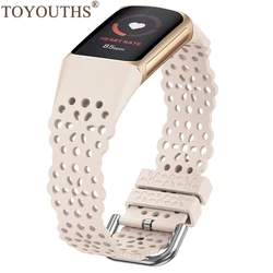 UTHS-Bracelet en silicone et dentelle pour Fitbit Charge 6 et Charge 5 pour femme, sangle de sport, boucle solo, paupières, mignon