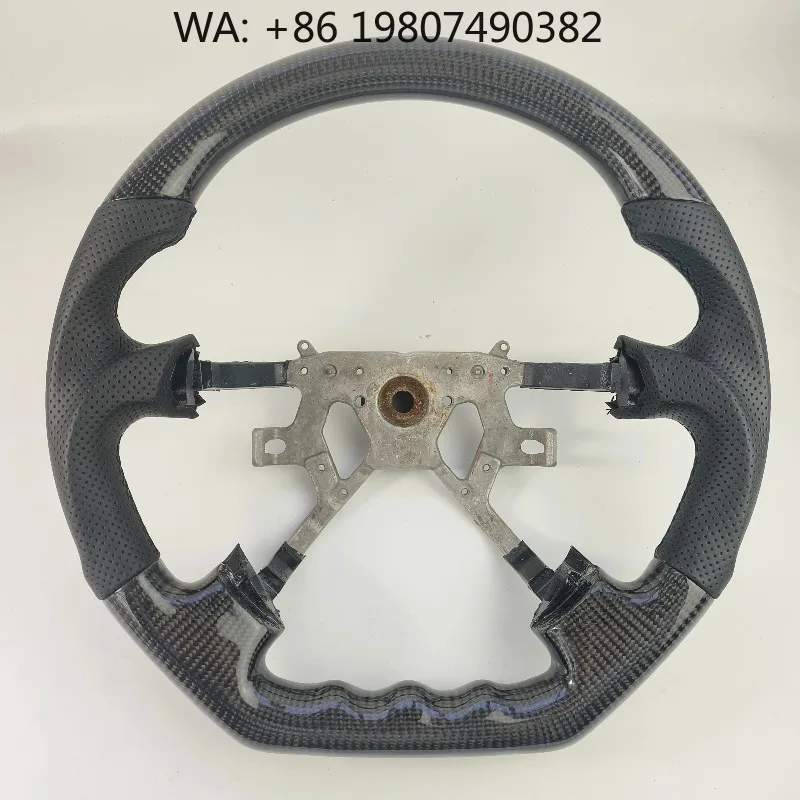 

Half Leather Carbon Fiber Steering Wheel Custom Sport For Mid-size Luxury Auto Interior Modified Accessory