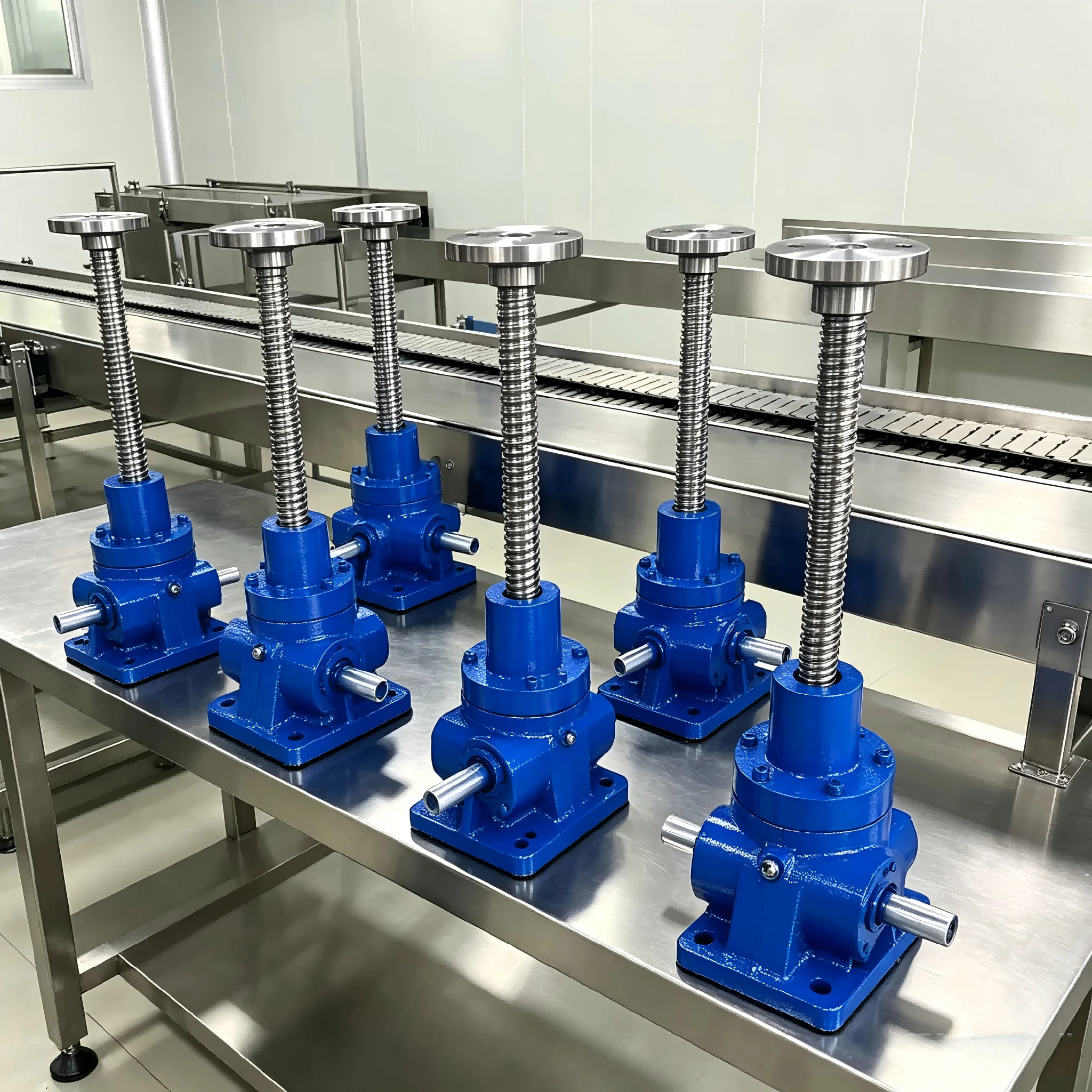 SWL100 Worm Screw Elevator 1000kN Heavy  Self-Locking Trapezoid Lead Screw Mechanical Jack for Steel Industry Use