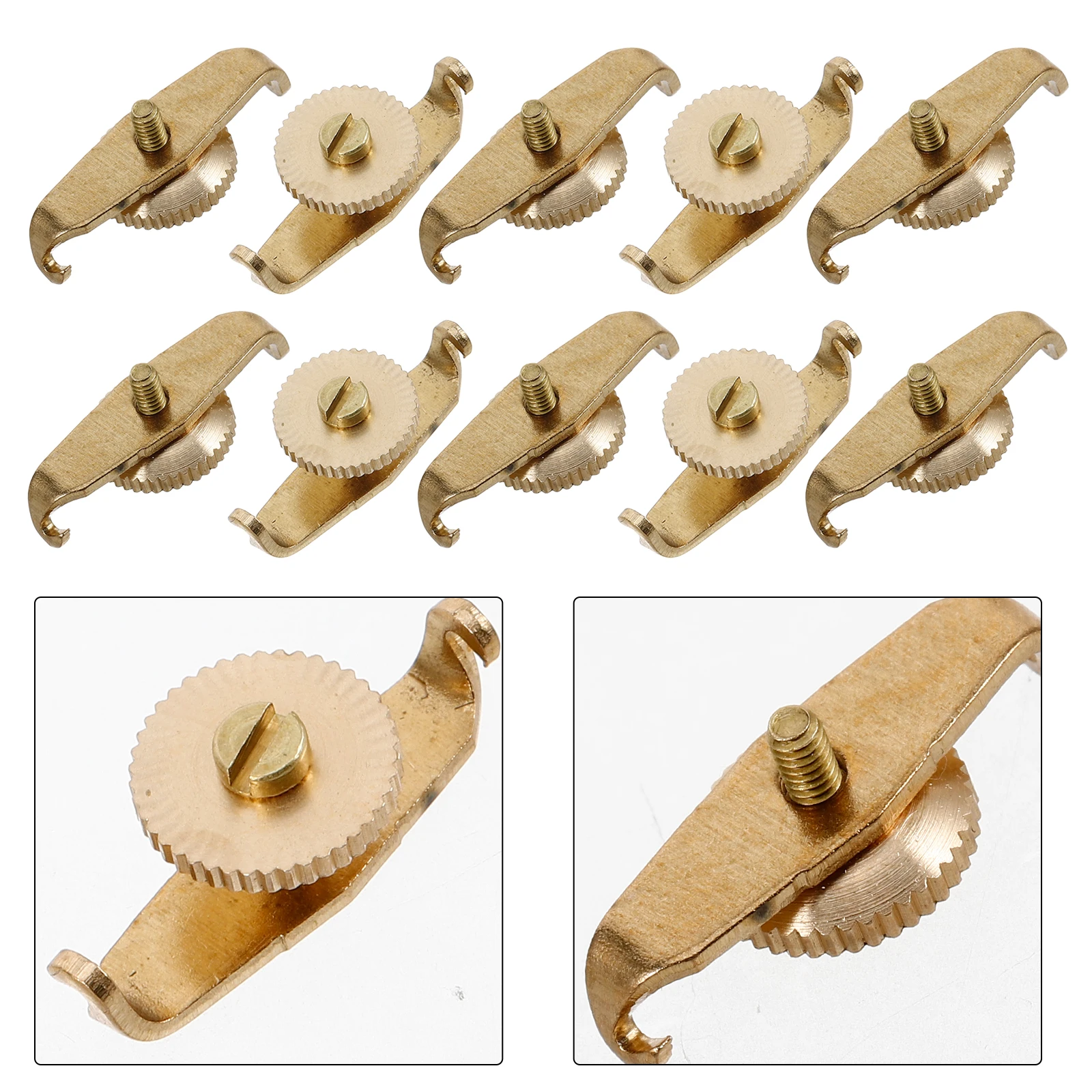 

20 Pcs Erhu Tuner Metal Violin Musical Stringed Instrument Mouth Blow Khaki Chinese