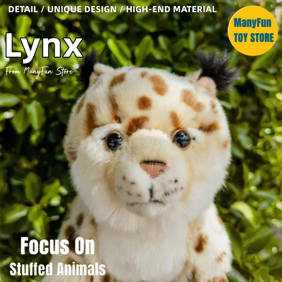 

Lifelike Lynx Plush Toy - High Fidelity Bobcat Stuffed Animal, Cute Kawaii Mountain Lion Plushie, Realistic Simulation Cat Doll