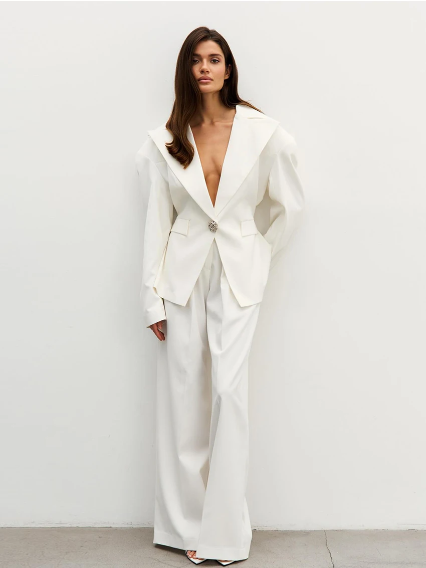 

Marthaqiqi Winter Female Sleepwear Set Long Sleeve Pajamas Sexy Turn-Down Collar Nightgowns Pants Fashion Women'S Nightwear Suit