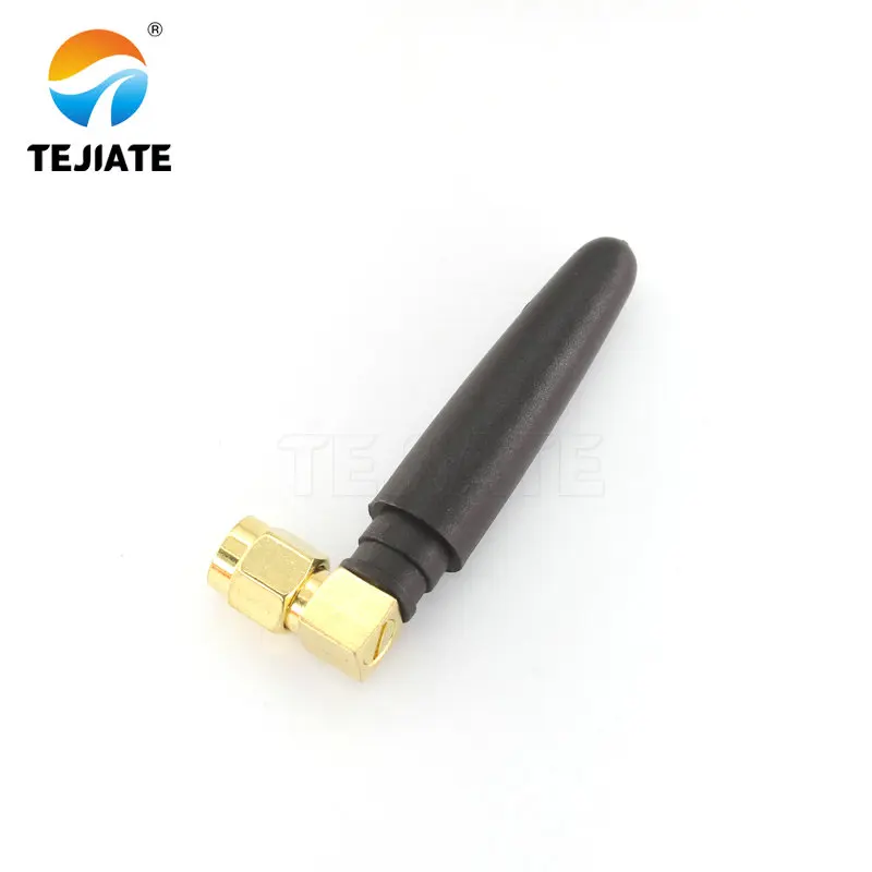 1PCS RF coaxial GPRS GSM antenna elbow straight external thread wireless L-shaped black inner pin 5CM plug connector
