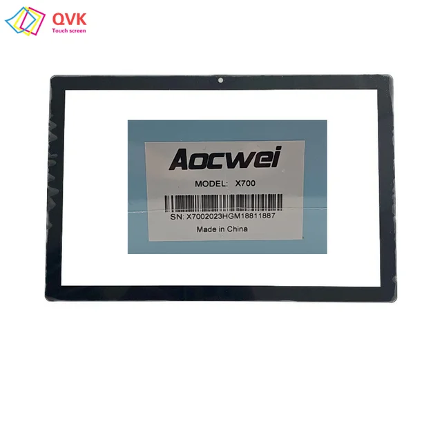 Czarny 10.1 Cal dla AOCWEI X700 Tablet dla dzieci wyświetlacz TFT LCD pojemnościowy ekran dotykowy Digitizer czujnik zewnętrzny szklany Panel