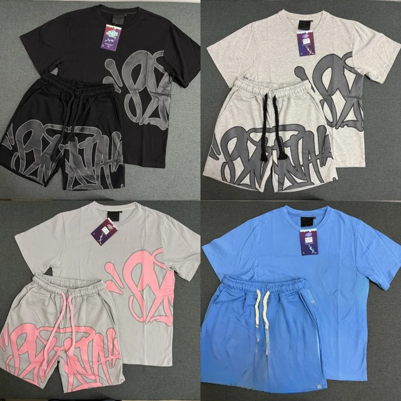 

American Sle Casual ort Sve Set для мужчин и женщин Drilling High Street Hip Hop Summer Leisure orts Молодежный наряд