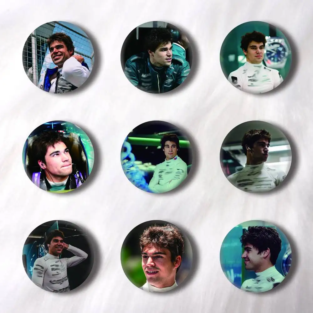 Racing L-Lance 18 S-Stroll Creative Round Button Badges Cute Pin Brooch for Backpack Clothes Lapel Jewelry