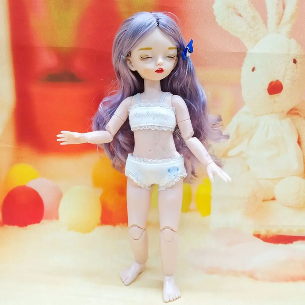 Novo diy bonito 30cm roupa interior da boneca elasticidade diy rendas algodão roupa interior 3 estilos crianças brinquedos 1/6 boneca bjd/30cm boneca