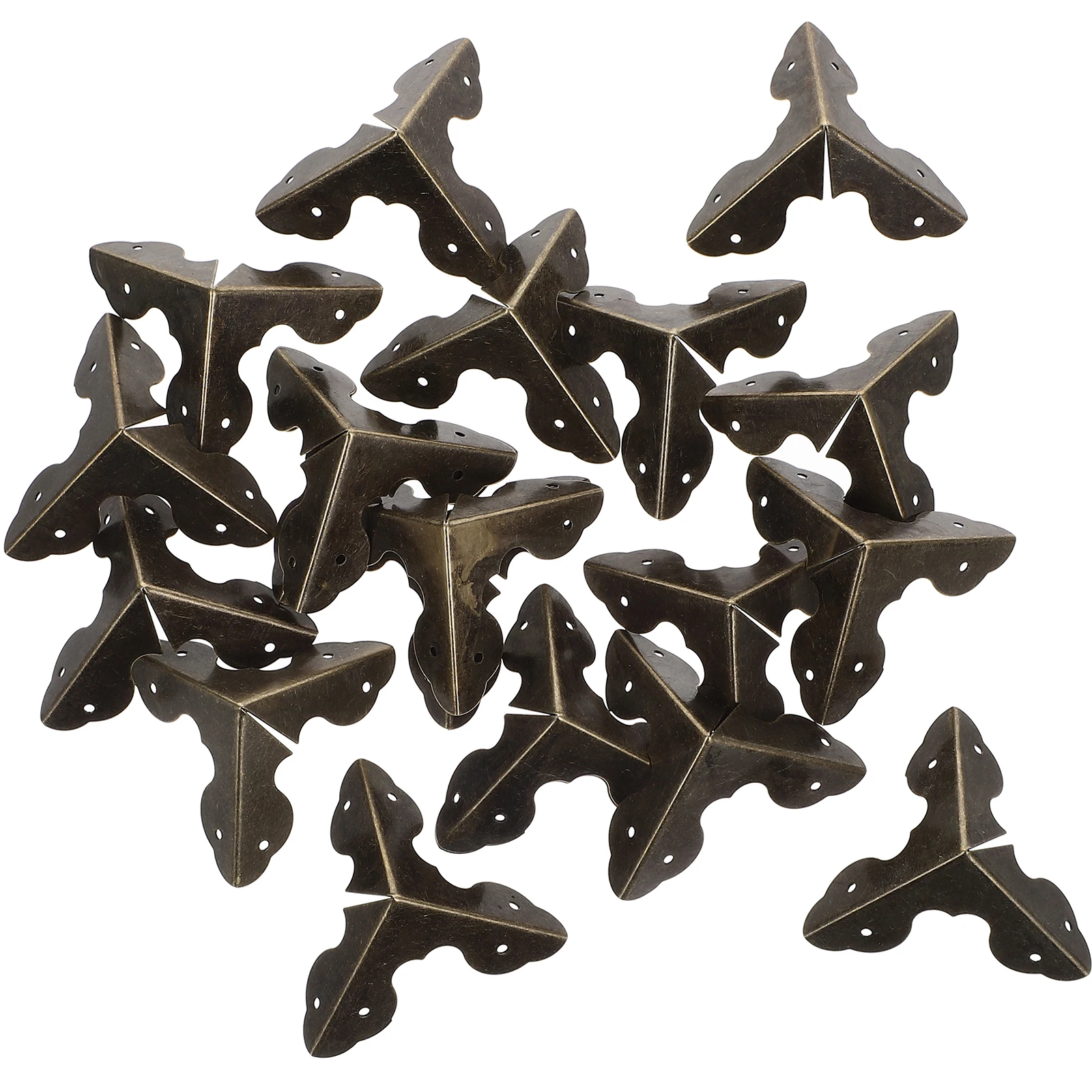 

20 Pcs Corner Protectors Style Wrought Iron Vintage Metal Edge Guards Protective Decorative Hardware