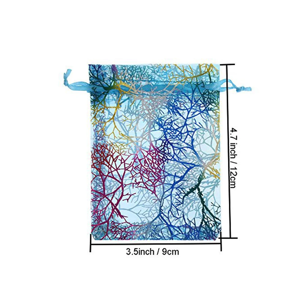 

100 Pcs Organza Gift Bag Packaging Bags Eco Friendly Premium Yarn Material Drawstring Candy Cookies Fruits Gifts Jewelry Display