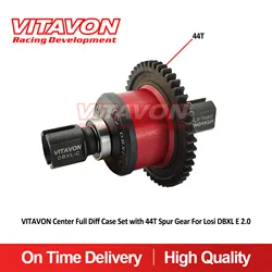 VITAVON Center Full Diff Case Set con ingranaggio cilindrico 44T per Losi DBXL E 2.0