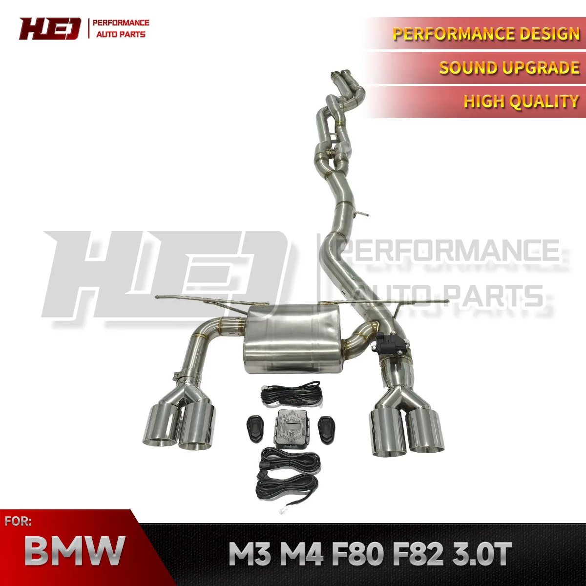

Valvetronic Exhaust Catback System for BMW M3 M4 F80 F82 3.0T 2014-2019 Stainless Steel 89mm/3.5inch Exhaust pipe