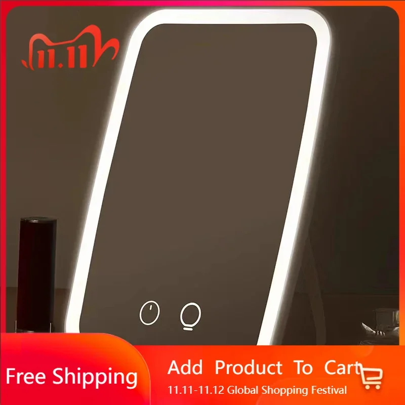 

Rectangle LED Light Decorative Mirrors Design Salon Standing Aesthetic Decorative Mirrors Smart Glass Espejos De Piso Furnitures