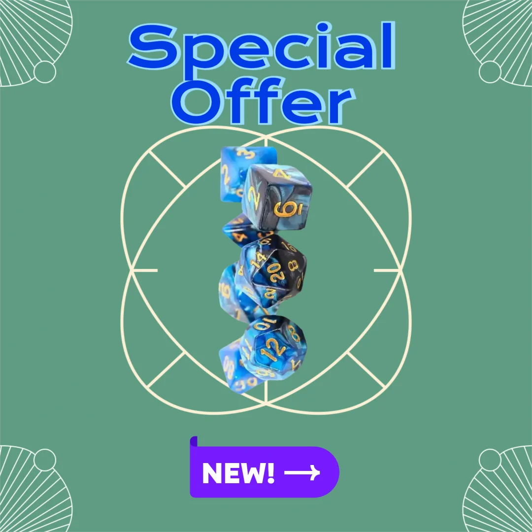 

7pcs/set Polyhedral Dice Board Game Accessories Cubes High Quality Acrylic Dice Unique Effect for Entertainment Table Gaming