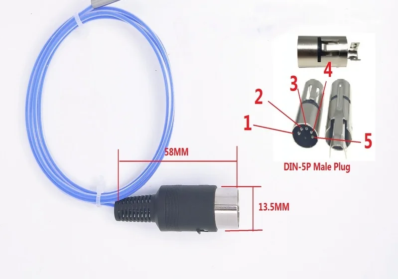 Corrosion-Resistant Acid/Base-Resistant Magnetic Stirrer Temperature Sensor PT100/PT1000 Thermocouple for Lab Equipment