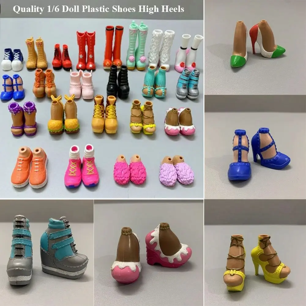 New Casual 1/6 Doll Skate Shoes Plastic Mini Figure Doll Sandals DIY Accessories Original Doll High Heels for 1/6 BJD 30cm Doll