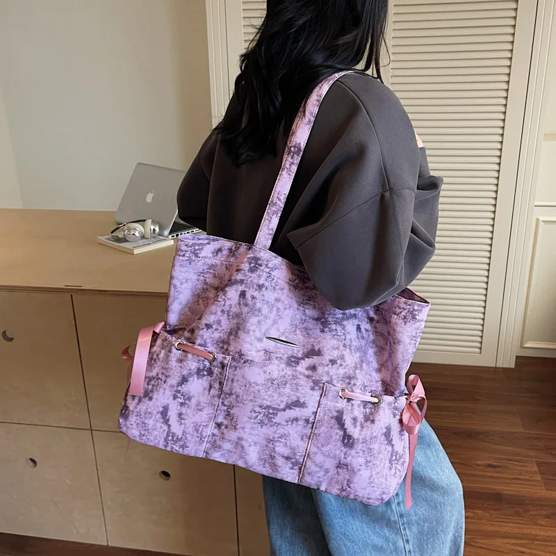 

2025 Hot Sale! Korean - style Canvas Shoulder Bag for Students - Trendy Crossbody Design, Large - capacity Stylish Handbag