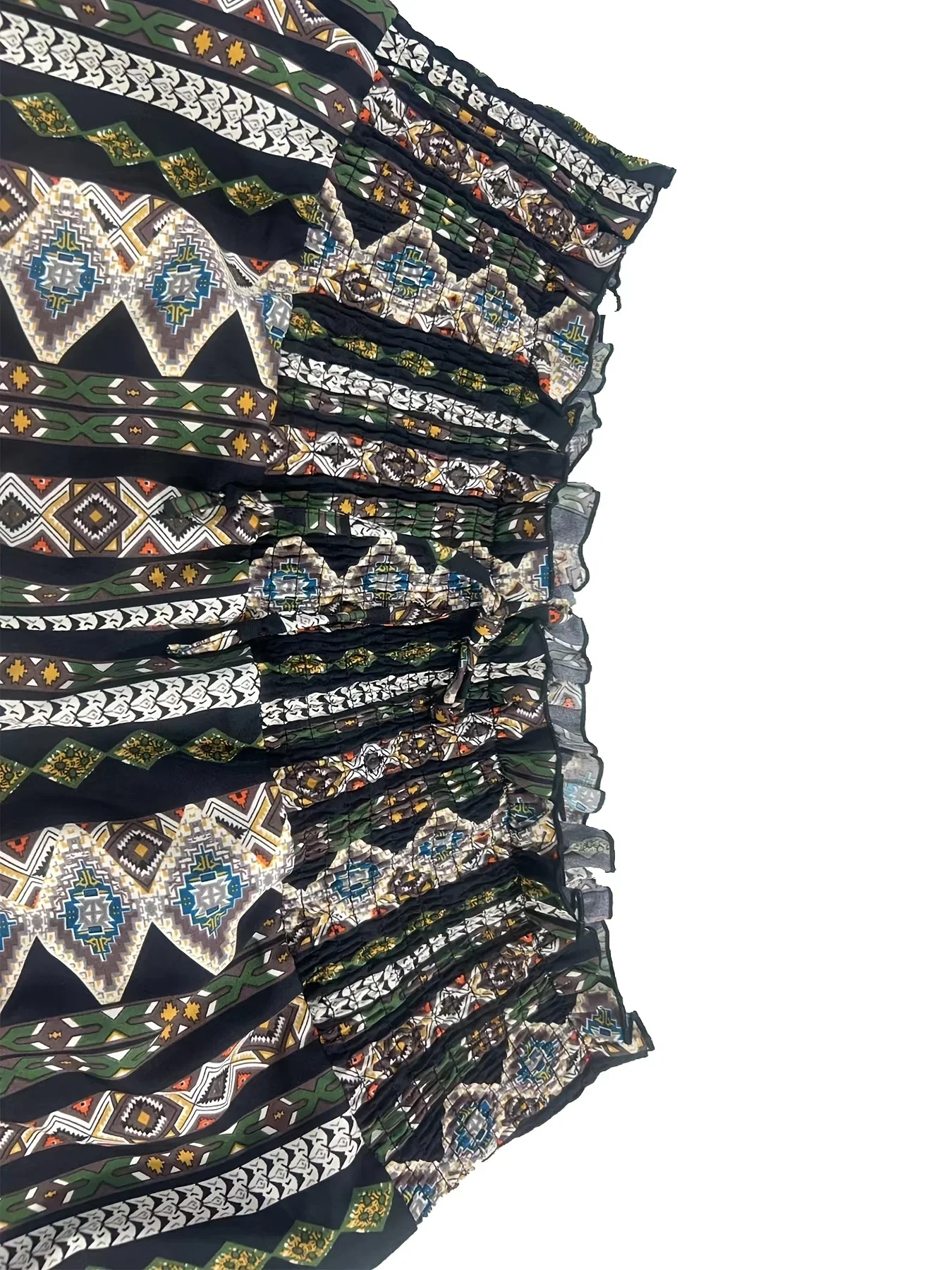 نساء موضة البوهيمي حجم كبير 1XL-5XL العرقية طباعة السراويل مع مرونة الخصر فضفاض سراويل طويلة السيدات الراحة بنطال ذو قصة أرجل واسعة