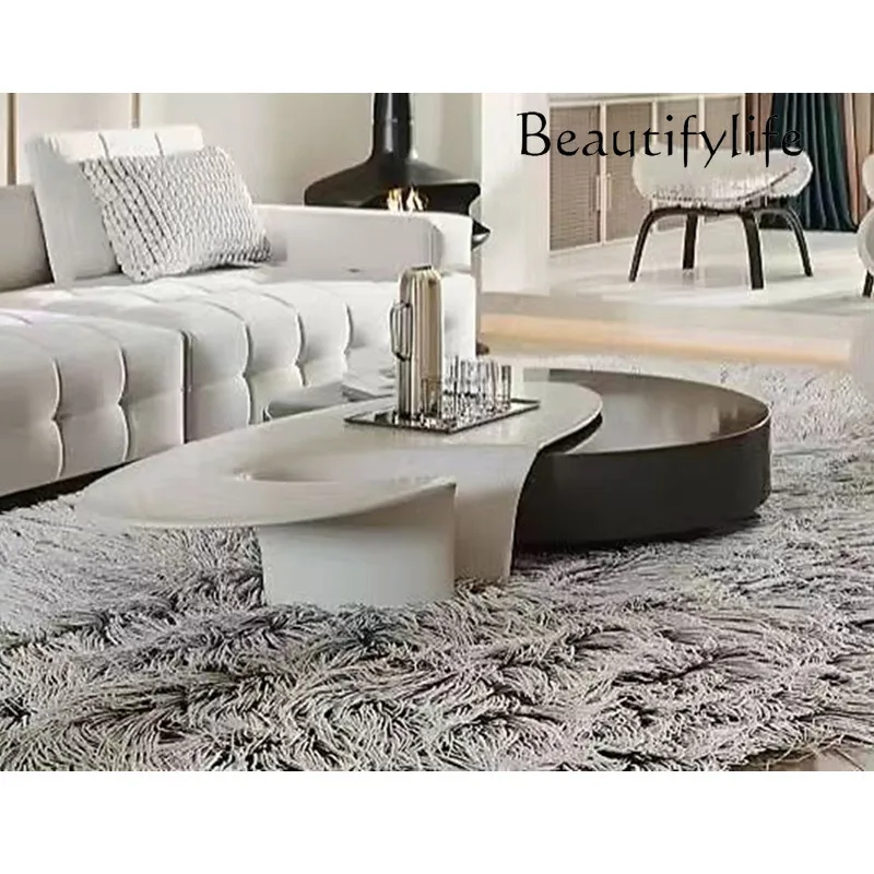 

Italian light luxury coffee table creative combination hotel villa fashion creative living room model room sofa side