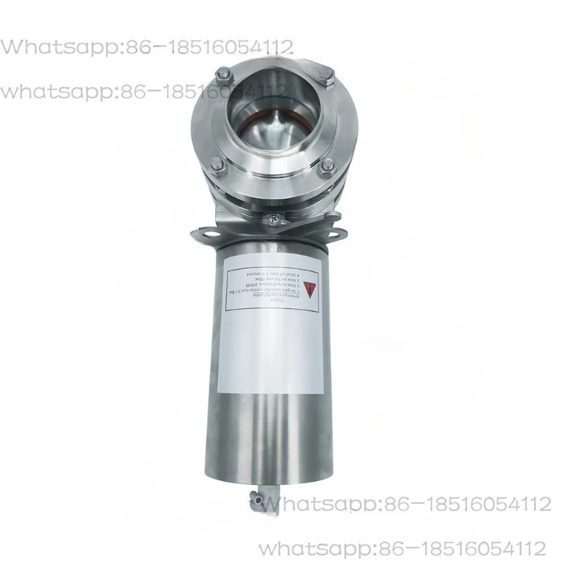 Explosion Proof Food Grade SS304 Sanitary Stainless Steel 3-inch Welded Three Piece Pneumatic Control Butterfly Valve