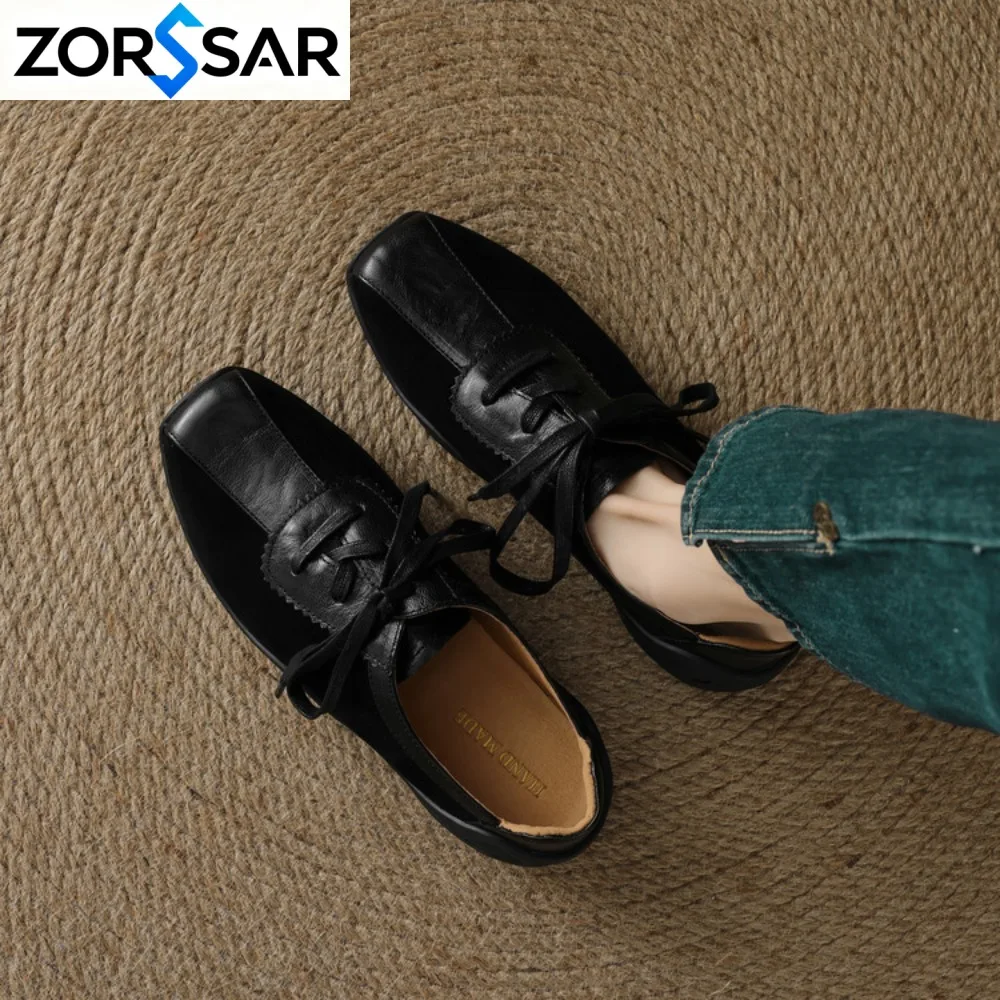 Women's Sneakers 2027 New Non-slip German Training Shoes for Women Flat Large-size Genuine Leather Running Female Shoes