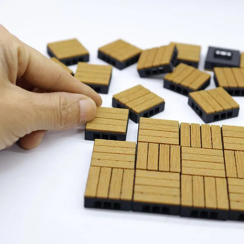 1/4Pcs 1:12 Dollhouse Flooring Simulation Outdoor Floor Bricks Miniature Modular Anti Corrosion Floor Mini Model Furniture Decor